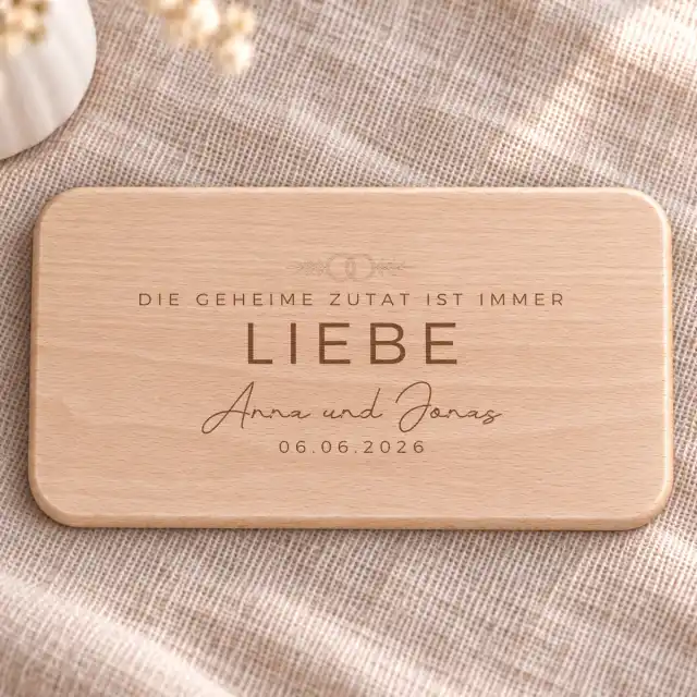 Frühstücksbrettchen „Die geheime Zutat ist immer Liebe"