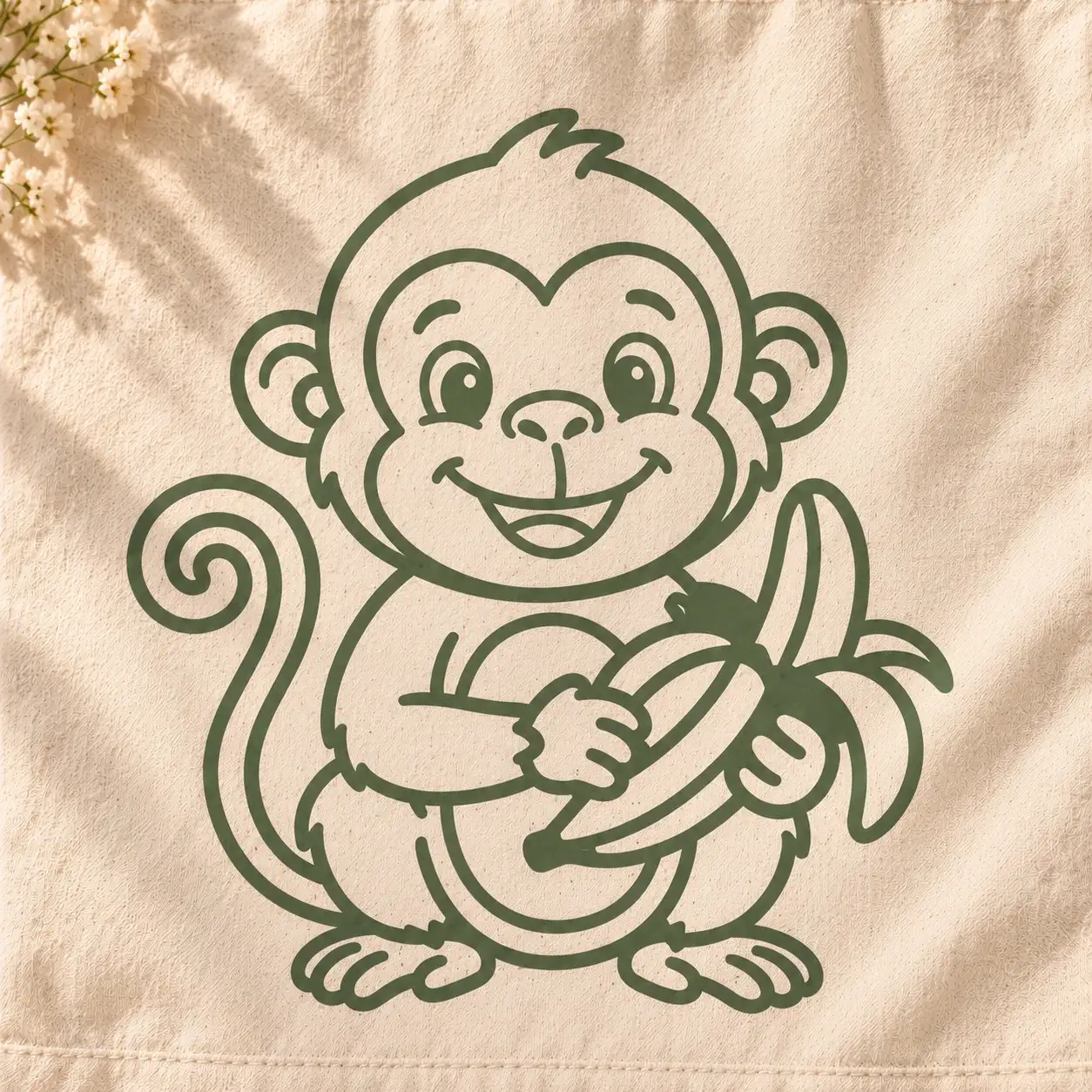 Plottervorlage »Affe mit Banane« – Bild 1